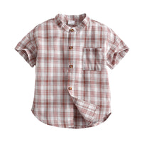 Load image into Gallery viewer, Kid Boys Checked Print Shirts Wholesale 220531175

