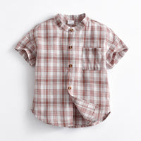 Load image into Gallery viewer, Kid Boys Checked Print Shirts Wholesale 220531175
