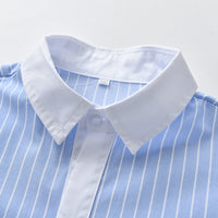 Load image into Gallery viewer, 2 Pieces Set Baby Kid Boys Striped Bow Print Shirts And Solid Color Shorts Wholesale 220531181
