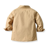 Load image into Gallery viewer, 2 Pieces Set Baby Kid Boys Dressy Solid Color Bow Shirts And Jumpsuits Wholesale 220531185
