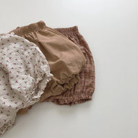 Load image into Gallery viewer, Baby Unisex Solid Color Flower Checked Print Shorts Wholesale 220531187

