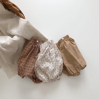 Load image into Gallery viewer, Baby Unisex Solid Color Flower Checked Print Shorts Wholesale 220531187
