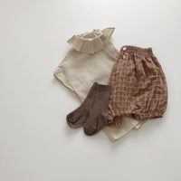 Load image into Gallery viewer, Baby Unisex Solid Color Flower Checked Print Shorts Wholesale 220531187
