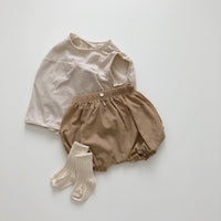 Load image into Gallery viewer, Baby Unisex Solid Color Flower Checked Print Shorts Wholesale 220531187
