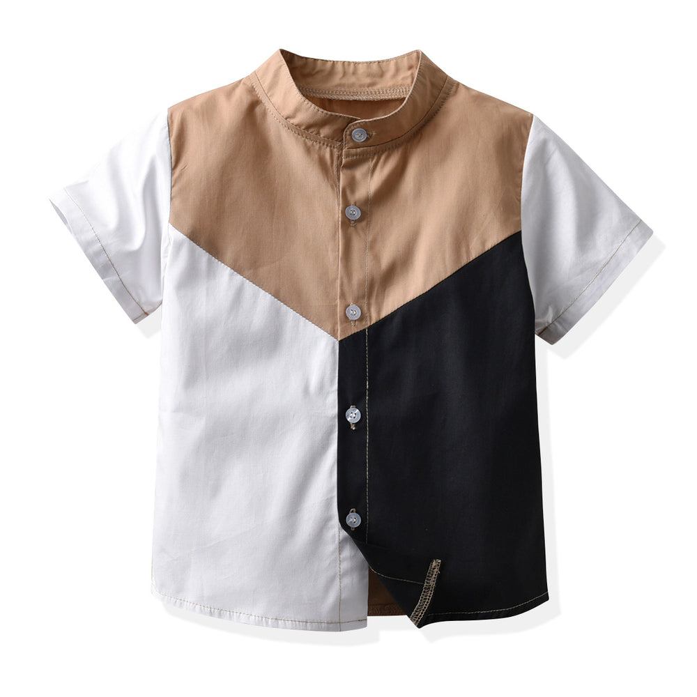 Kid Boys Color-blocking Shirts Wholesale 220531191