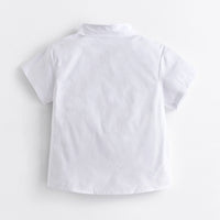 Load image into Gallery viewer, 2 Pieces Set Baby Kid Boys Dressy Bow Shirts And Solid Color Rompers Suits Wholesale 220531206
