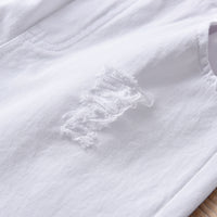 Load image into Gallery viewer, 2 Pieces Set Baby Kid Boys Birthday Party Checked Bow Shirts And Ripped Jumpsuits Wholesale 220531233
