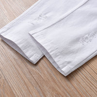 Load image into Gallery viewer, 2 Pieces Set Baby Kid Boys Birthday Party Checked Bow Shirts And Ripped Jumpsuits Wholesale 220531233
