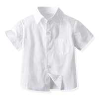 Load image into Gallery viewer, 2 Pieces Set Baby Kid Boys Solid Color Bow Shirts And Shorts Wholesale 220531245
