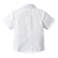 Load image into Gallery viewer, 2 Pieces Set Baby Kid Boys Solid Color Bow Shirts And Shorts Wholesale 220531245

