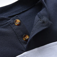 Load image into Gallery viewer, 2 Pieces Set Kid Boys Color-blocking Polo Shirts And Solid Color Pants Wholesale 220531250
