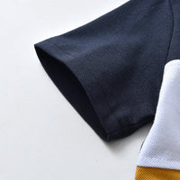 Load image into Gallery viewer, 2 Pieces Set Kid Boys Color-blocking Polo Shirts And Solid Color Pants Wholesale 220531250
