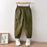 Load image into Gallery viewer, 2 Pieces Set Kid Boys Color-blocking Polo Shirts And Solid Color Pants Wholesale 220531250
