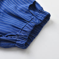 Load image into Gallery viewer, 2 Pieces Set Baby Kid Boys Flower Bow Print Shirts And Striped Shorts Wholesale 220531251
