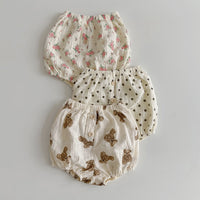 Load image into Gallery viewer, Baby Girls Flower Love heart Polka dots Animals Print Shorts Wholesale 220531260
