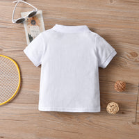 Load image into Gallery viewer, 2 Pieces Set Baby Kid Boys Letters Dinosaur Embroidered Polo Shirts And Solid Color Pants Wholesale 220531275
