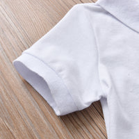 Load image into Gallery viewer, 2 Pieces Set Baby Kid Boys Letters Dinosaur Embroidered Polo Shirts And Solid Color Pants Wholesale 220531275
