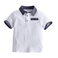 Load image into Gallery viewer, Kid Boys Color-blocking Polo Shirts Wholesale 220531279
