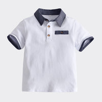 Load image into Gallery viewer, Kid Boys Color-blocking Polo Shirts Wholesale 220531279
