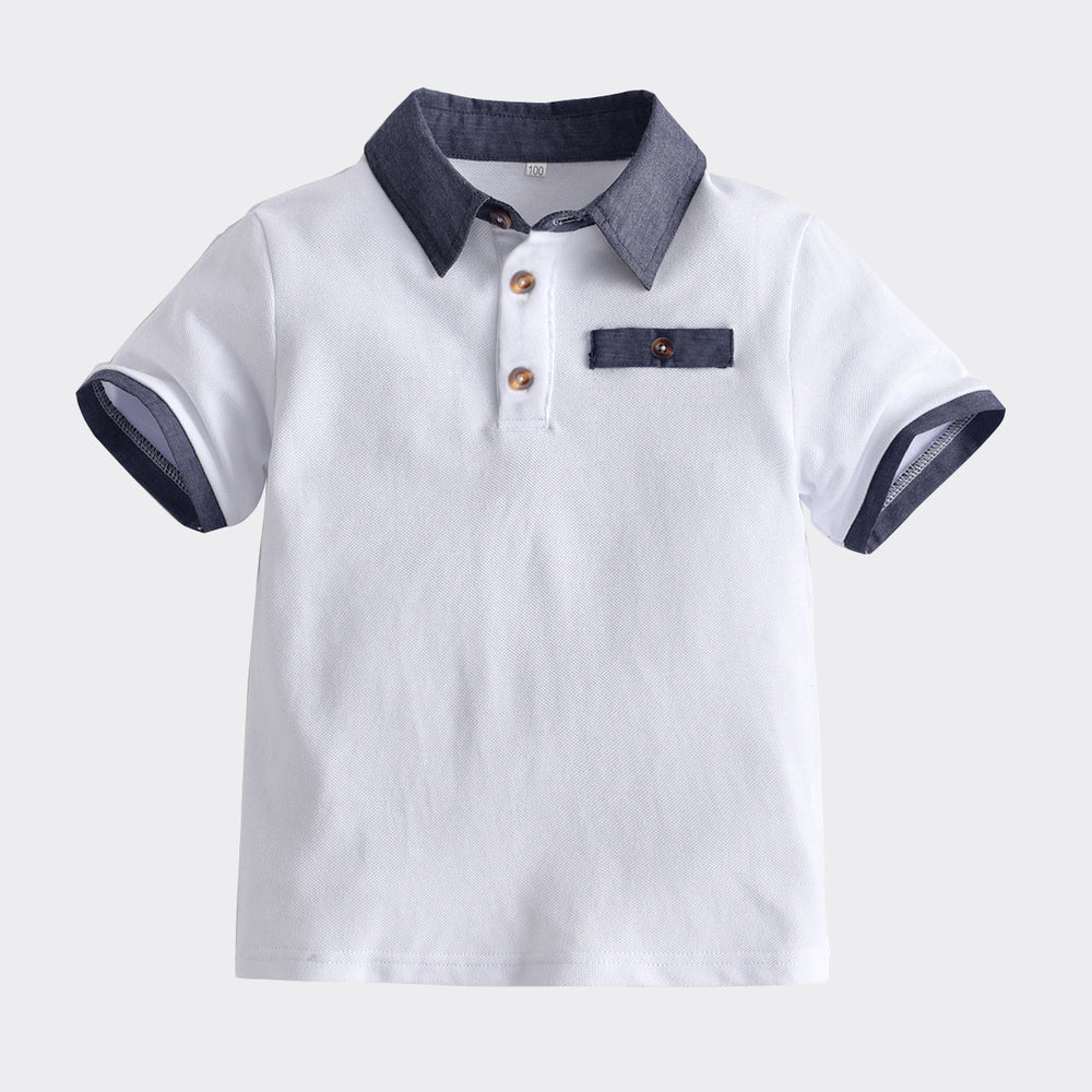 Kid Boys Color-blocking Polo Shirts Wholesale 220531279