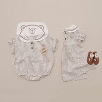 Load image into Gallery viewer, Baby Unisex Checked Cartoon Rompers Wholesale 220531282
