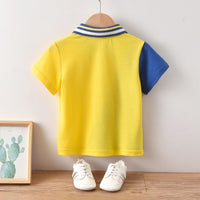 Load image into Gallery viewer, 2 Pieces Set Baby Kid Boys Color-blocking Polo Shirts And Camo Shorts Wholesale 220531287
