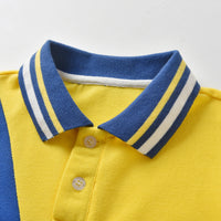 Load image into Gallery viewer, 2 Pieces Set Baby Kid Boys Color-blocking Polo Shirts And Camo Shorts Wholesale 220531287
