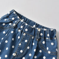 Load image into Gallery viewer, 2 Pieces Set Baby Kid Girls Letters T-Shirts And Polka dots Shorts Wholesale 220531289
