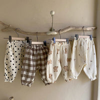 Load image into Gallery viewer, Baby Kid Girls Flower Polka dots Checked Animals Print Pants Wholesale 22053135
