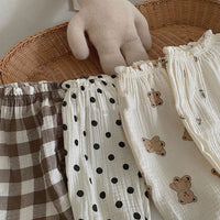 Load image into Gallery viewer, Baby Kid Girls Flower Polka dots Checked Animals Print Pants Wholesale 22053135
