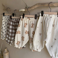 Load image into Gallery viewer, Baby Kid Girls Flower Polka dots Checked Animals Print Pants Wholesale 22053135
