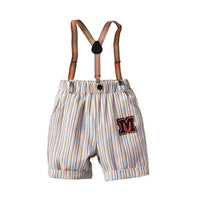 Load image into Gallery viewer, Baby Kid Boys Striped Alphabet Dressy Shorts Wholesale 220531356
