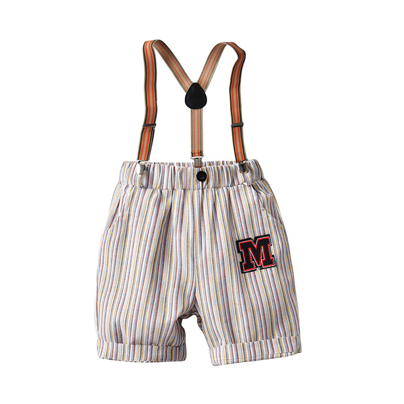 Baby Kid Boys Striped Alphabet Dressy Shorts Wholesale 220531356