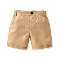 Load image into Gallery viewer, 2 Pieces Set Baby Kid Boys Dressy Bow Shirts And Solid Color Shorts Suits Wholesale 220531361
