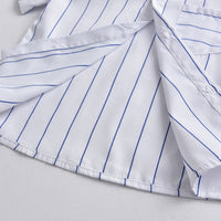 Load image into Gallery viewer, 3 Pieces Set Kid Boys Dressy Solid Color Vests Waistcoats And Striped Bow Shirts And Shorts Suits Wholesale 220531362
