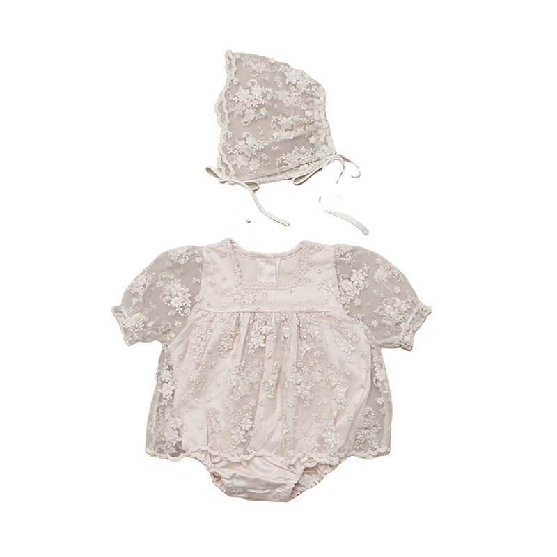 Baby Girls Lace Embroidered Rompers Wholesale 220531364