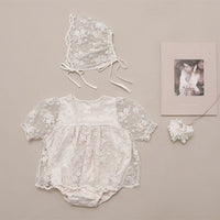 Load image into Gallery viewer, Baby Girls Lace Embroidered Rompers Wholesale 220531364
