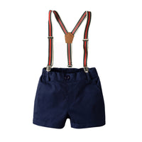 Load image into Gallery viewer, 2 Pieces Set Kid Boys Letters Fruit Print T-Shirts And Solid Color Rompers Wholesale 220531387
