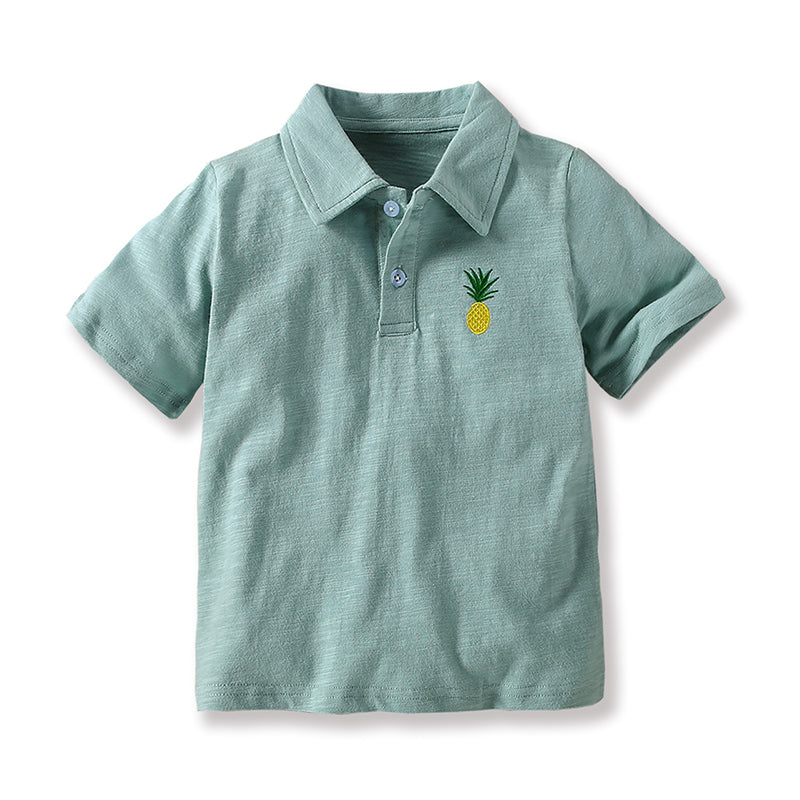 Kid Boys Fruit Embroidered Polo Shirts Wholesale 220531416