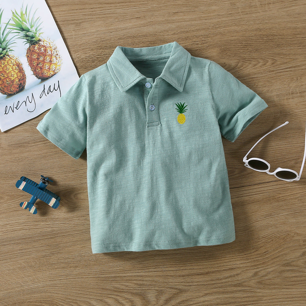 Kid Boys Fruit Embroidered Polo Shirts Wholesale 220531416