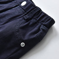 Load image into Gallery viewer, 2 Pieces Set Baby Kid Boys Dressy Striped Star Bow Print Shirts And Solid Color Rompers Wholesale 22053145
