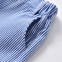 Load image into Gallery viewer, 2 Pieces Set Baby Kid Boys Birthday Solid Color Bow Shirts And Striped Rompers Wholesale 22053146
