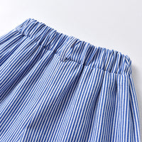 Load image into Gallery viewer, 2 Pieces Set Baby Kid Boys Birthday Solid Color Bow Shirts And Striped Rompers Wholesale 22053146
