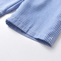 Load image into Gallery viewer, 2 Pieces Set Baby Kid Boys Birthday Solid Color Bow Shirts And Striped Rompers Wholesale 22053146
