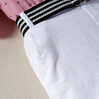 Load image into Gallery viewer, 2 Pieces Set Kid Boys Dressy Birthday Star Bow Shirts And Solid Color Belted Shorts Suits Wholesale 220531464
