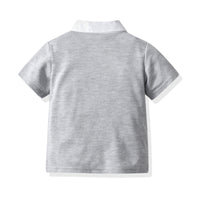 Load image into Gallery viewer, 2 Pieces Set Baby Kid Boys Birthday Party Color-blocking Dinosaur Bow Embroidered Tops And Ribbon Rompers Wholesale 22053154
