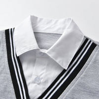 Load image into Gallery viewer, 2 Pieces Set Baby Kid Boys Birthday Party Color-blocking Dinosaur Bow Embroidered Tops And Ribbon Rompers Wholesale 22053154
