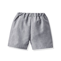 Load image into Gallery viewer, 2 Pieces Set Baby Kid Boys Birthday Party Color-blocking Dinosaur Bow Embroidered Tops And Ribbon Rompers Wholesale 22053154
