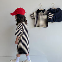 Load image into Gallery viewer, Baby Kid Girls Striped Dresses Wholesale 220531540
