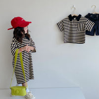 Load image into Gallery viewer, Baby Kid Girls Striped Dresses Wholesale 220531540
